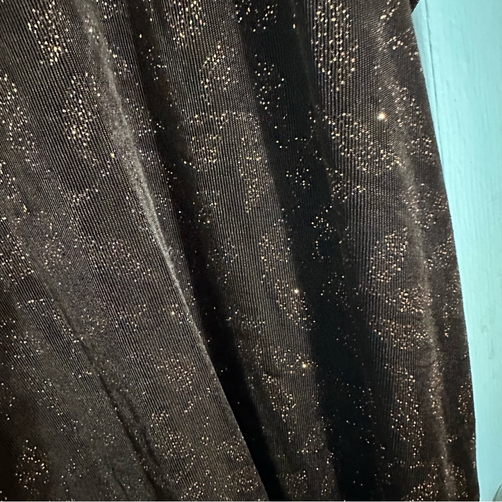 Lane Bryant Brown Metallic Leaf Print Cardigan 22/24 Plus Size Sparkle Knit - Picture 6 of 11